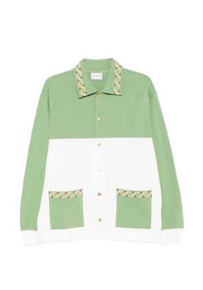Drôle De Monsieur embroidered-detail overshirt - Green