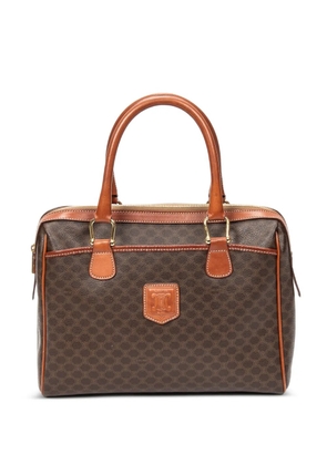 Celine Pre-Owned small Boston leather-trim tote bag - Brown