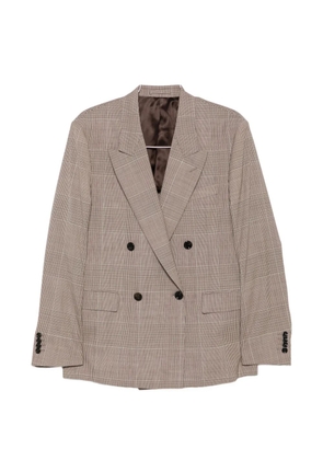 Lardini double-breasted check-pattern blazer - Brown