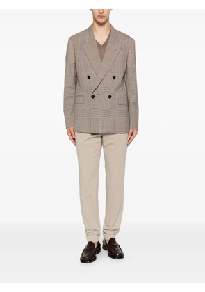 Lardini double-breasted check-pattern blazer - Brown