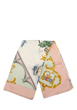 Hermès Pre-Owned 20th Century Bordeaux Porte Oceane Silk Scarf 90 scarves - Pink