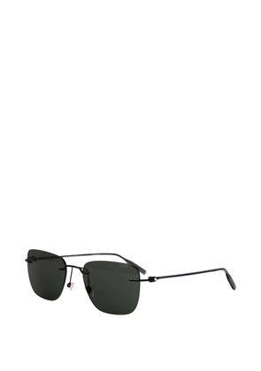 Montblanc rimless rectangle-frame sunglasses - Black