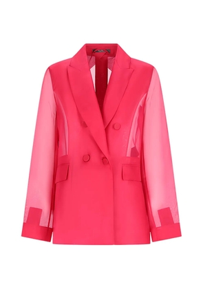 Max Mara double-breasted sheer jacket - Pink