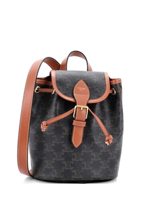 Celine Pre-Owned Folco Triomphe Coated Canvas Mini backpack - Brown
