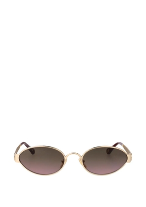 Chloé oval-frame sunglasses - Gold