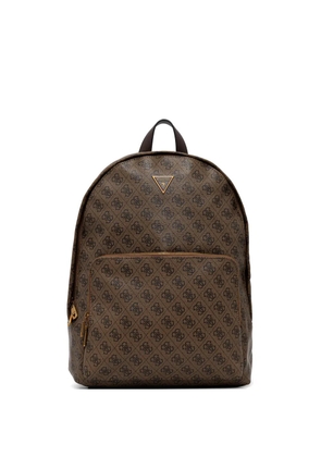 GUESS USA Milano 4G monogram-print logo-plaque backpack - Brown