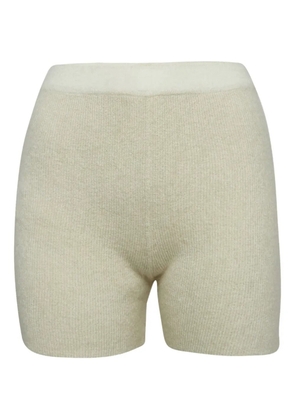 Jacquemus Pre-Owned ribbed-knit shorts - Neutrals