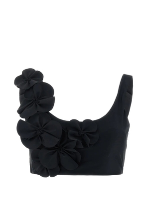 Goldbergh Chiarella floral-appliqué bikini top - Black