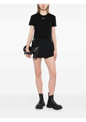 Off-White off stamp ribbed T-shirt - Black