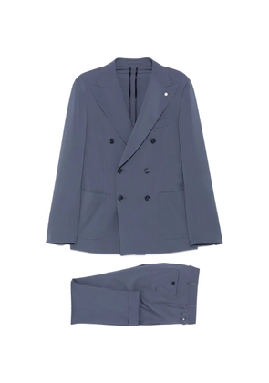 LUIGI BIANCHI MANTOVA double-breasted peak-lapel suit - Blue