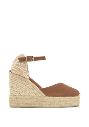 Castañer buckle-fastening wedge espadrilles - Brown