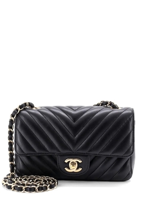 CHANEL Pre-Owned Classic Single Flap Bag Chevron Lambskin Mini shoulder bag - Black