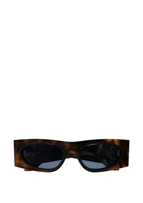 Alaia Eyewear tortoiseshell-effect geometric-frame sunglasses - Brown