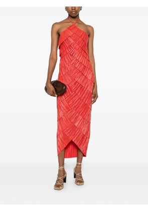 Cult Gaia Patrizia pleated halterneck dress - Red