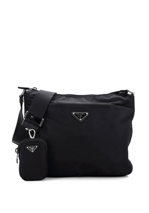 Prada Pre-Owned Front Zip Messenger Bag Re-Nylon Medium crossbody bag - Black