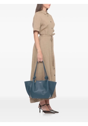 Coccinelle medium Finn knotted-strap leather tote bag - Blue