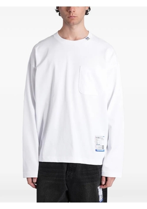 Maison MIHARA YASUHIRO logo-patch chest-pocket sweater - White