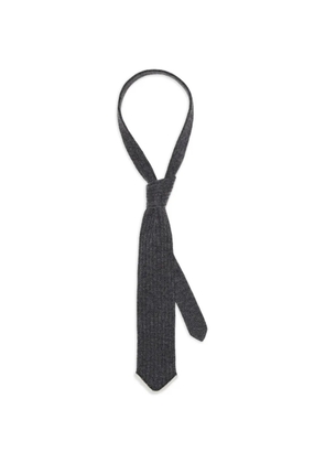 Brunello Cucinelli ribbed-knit tie - Grey