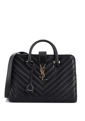 Saint Laurent Pre-Owned Monogram Cabas Matelasse Chevron Leather Small satchel - Black