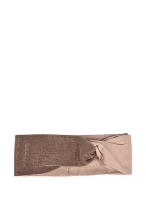 Brunello Cucinelli beaded twisted headband - Neutrals