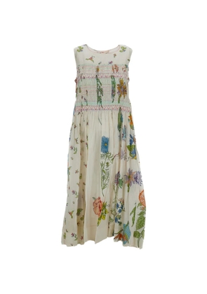 INJIRI Rosalyn floral-print midi dress - Neutrals