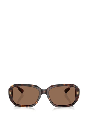 Polo Ralph Lauren tortoiseshell-effect rectangle-frame sunglasses - Brown