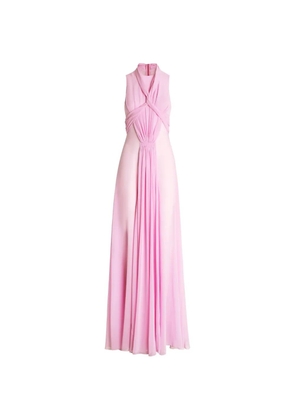 Genny long twist draped dress - Pink