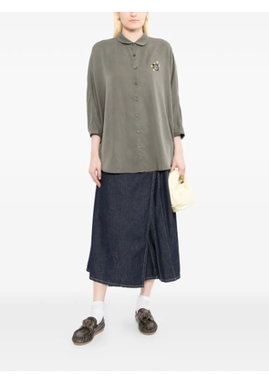 SPORT b. by agnès b. flower embroidered cape shirt - Grey