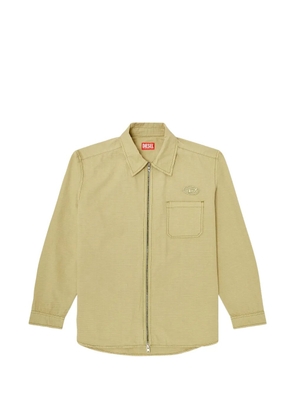 Diesel Oval D zip-up shirt - Neutrals
