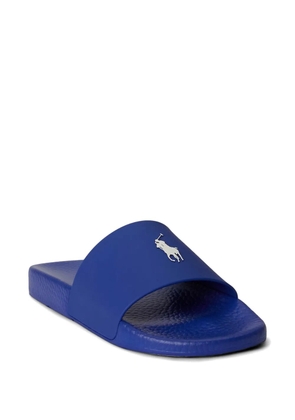 Polo Ralph Lauren logo-patch slides - Blue