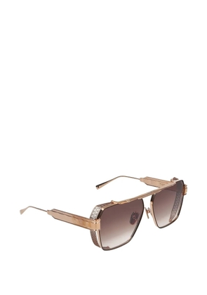 Balmain Premier geometric-frame sunglasses - Gold