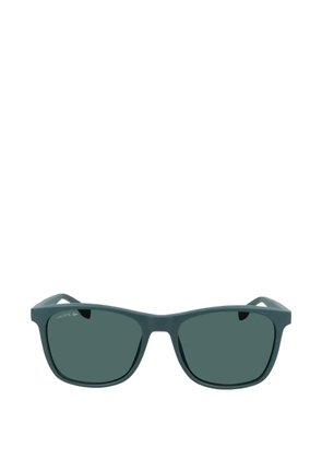 Lacoste matte-finish rectangle-frame sunglasses - Green