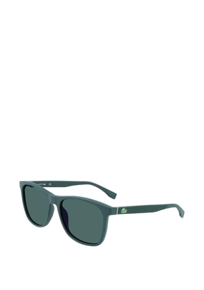 Lacoste matte-finish rectangle-frame sunglasses - Green