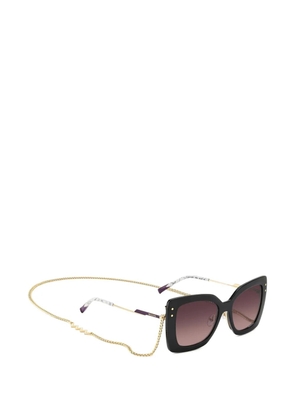Missoni clip-on square-frame sunglasses - Black