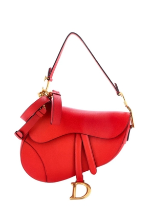 Christian Dior Pre-Owned Saddle Handbag with Strap Leather Medium shoulder bag - Red