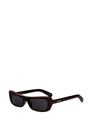 Jacquemus Capri croc-effect sunglasses - Brown