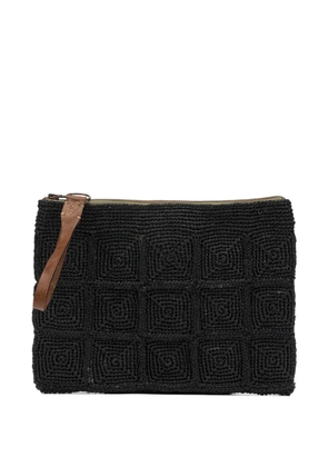 IBELIV Tanala woven-raffia clutch bag - Black