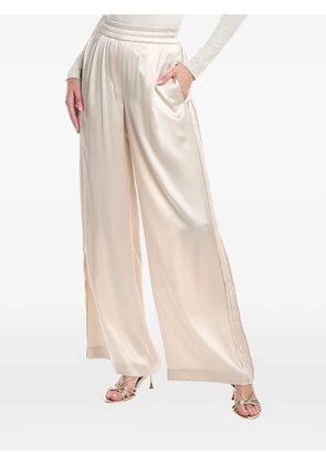 Brunello Cucinelli elasticated-waistband wide-leg trousers - Neutrals