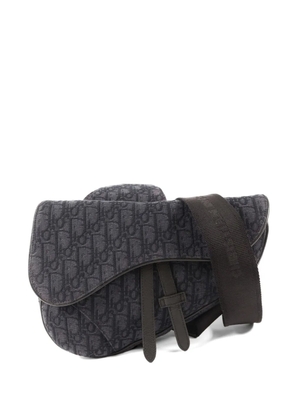 Christian Dior Pre-Owned Saddle monogram-pattern shoulder bag - Grey