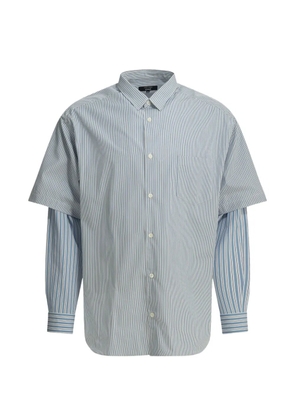 Comme des Garçons Homme striped layered-sleeve shirt - White