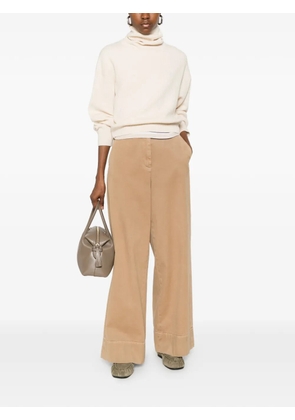 Brunello Cucinelli ribbed roll-neck sweater - White