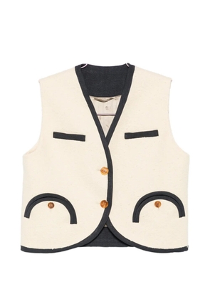 Blazé Milano contrast-trim waistcoat - Neutrals