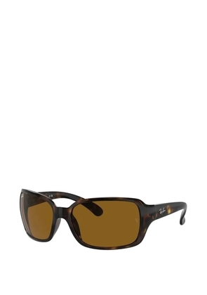 Ray-Ban tortoiseshell-effect rectangle-frame sunglasses - Brown