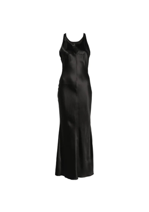 Matières Fécales satin maxi dress - Black