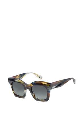 GIGI STUDIOS geometric-frame sunglasses - Brown