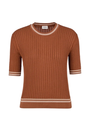 Tod's ribbed-knit top - Brown