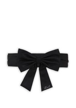 Karl Lagerfeld Signature bow belt - Black
