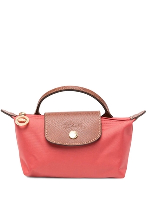 Longchamp mini Le Pliage leather-trim tote bag - Red