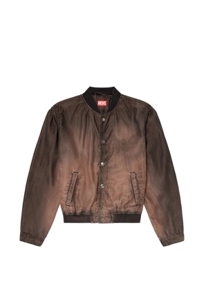 Diesel embroidered Phoenix bomber jacket - Brown