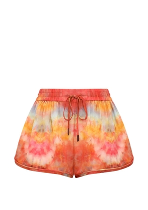 ZIMMERMANN Alchemy tie-dye shorts - Orange